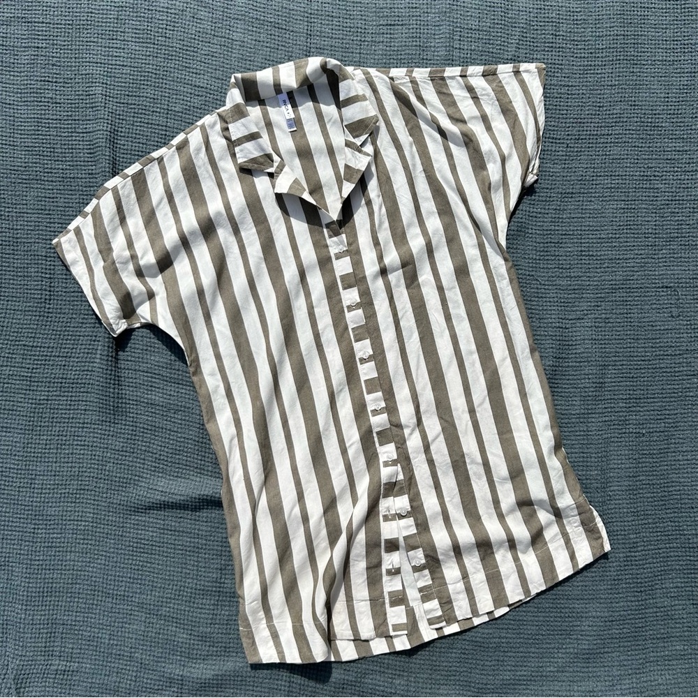 RVCA Women’s Striped Button Down Dress